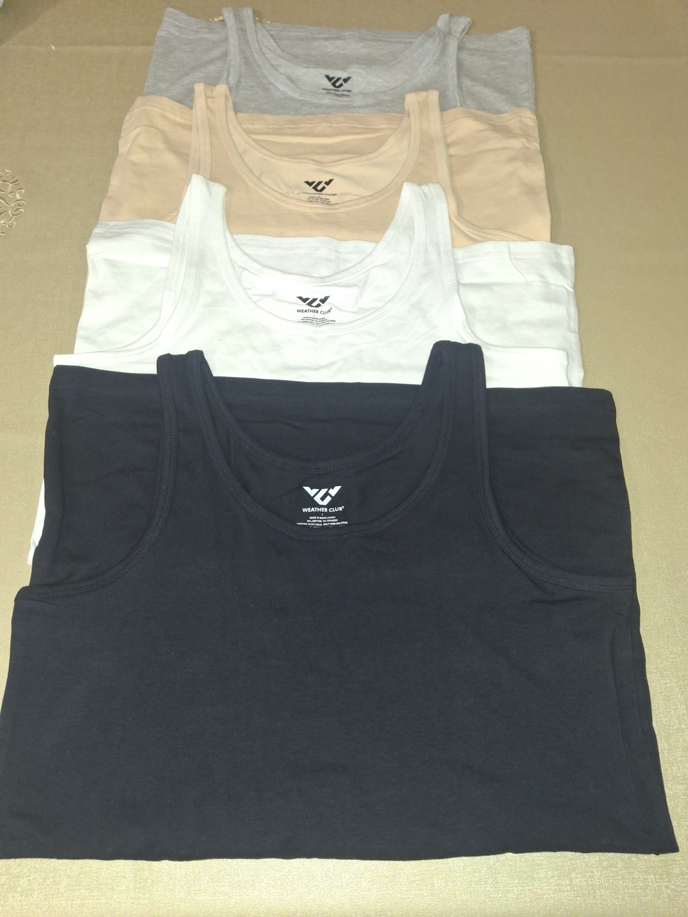 Women's Scoop Tank Top - Black, White, Peach, Gray